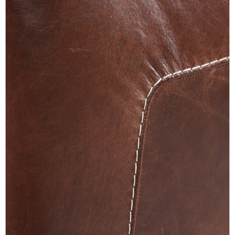 Martel Leather Club Chair, Brown