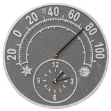 Solstice Indoor/Outdoor Wall Clock and Thermometer
