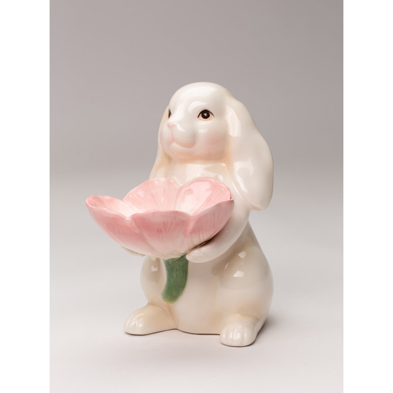Figurine lapin tenant un bol Cosmos