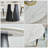  5/7 Pieces Modern Dining Room Sets, Pre-Assembly Round Dining Table Sets, Glossy Sintered Stone Tabletop Kitchen Dining Table Set With PU Upholstered Chairs-1610133268-1582342088-1582342090