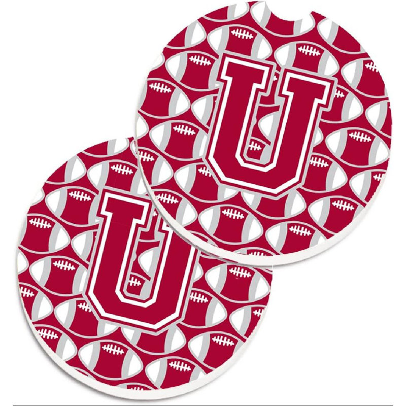 Ceramic Round 2 Piece Car Coaster Set