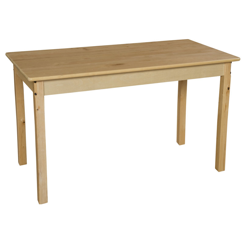 Table rectangulaire d'activités, H 20 po x l 24 po x P 36 po