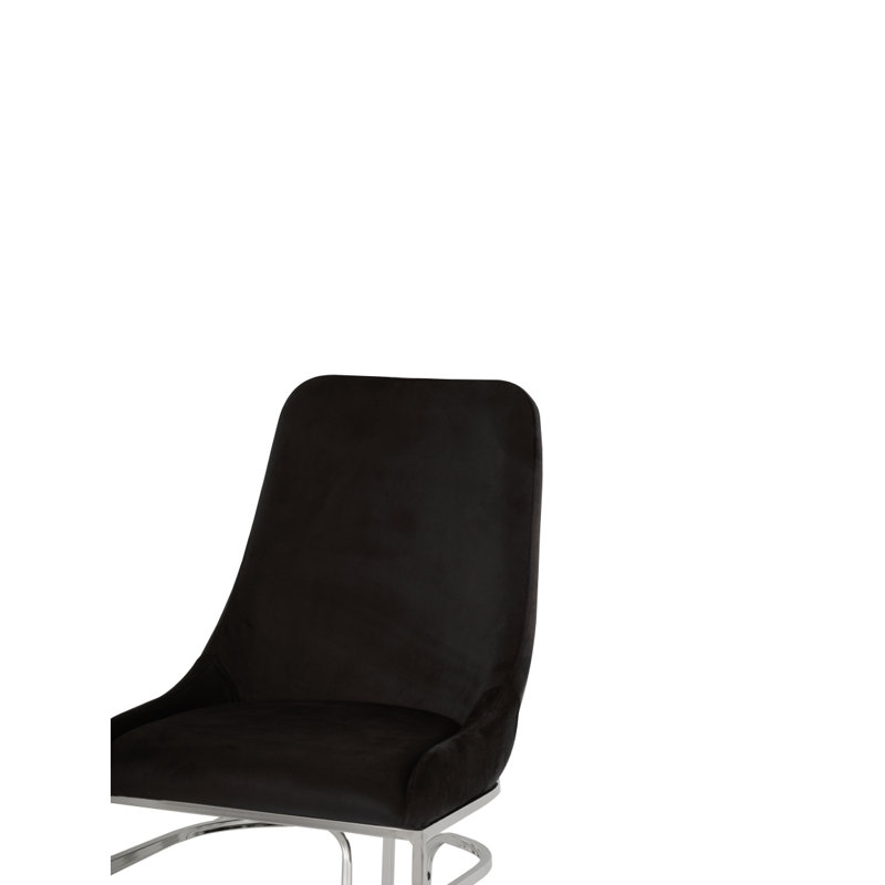 Chaises de salle à manger 2 pièces de style moderne Emrald en bois et pieds en acier