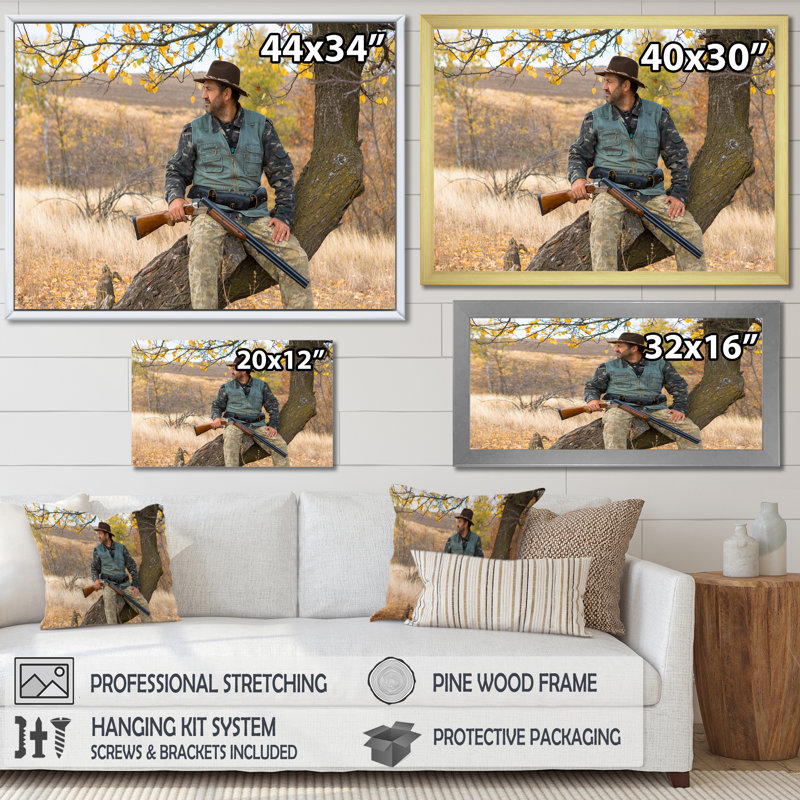 Hunters Pursuit sur toile, H 16 po x l 32 po x P 1 po, Toile tendue