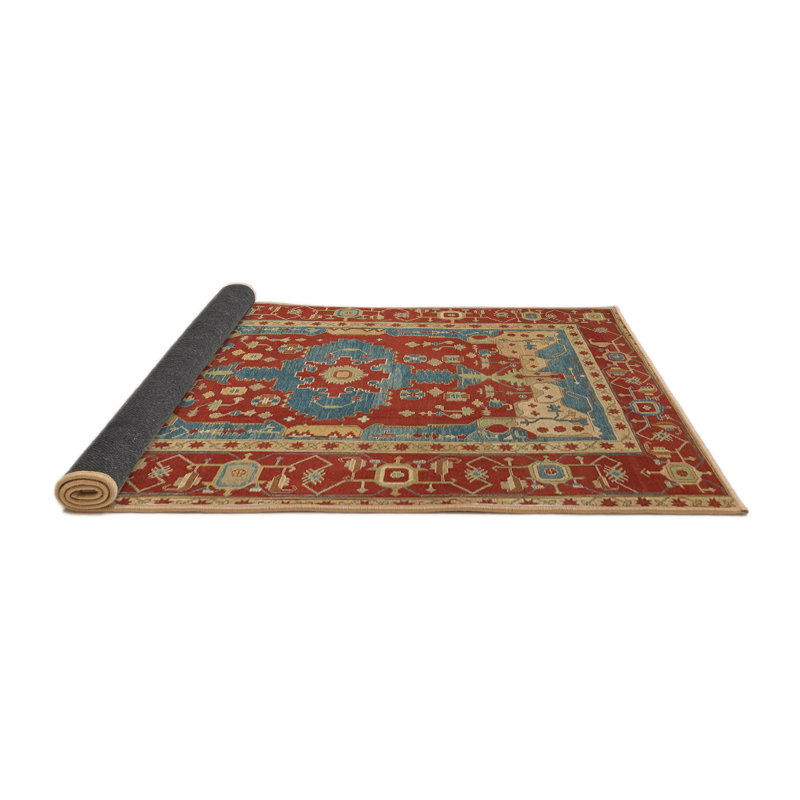 Tapis rouge à motif sud-ouest, Rond 5 pi