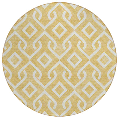Tapis rond ivoire 8 po