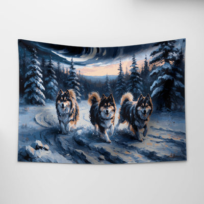 Tapisserie murale «Dogs Finnish Lapphund»