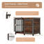 Meuble pour chien de 43,7 po avec coussin pour animaux de compagnie de taille moyenne à grande-702378099