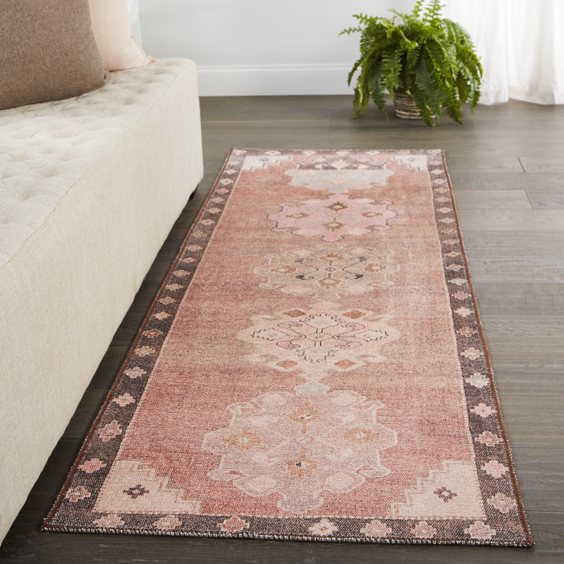 Rhode Polyester Machine Washable Performance Rug, Runner 2'6" x 10'