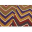 Tapis bleu / brun / rouille en laine noué à la main à motif de chevrons 4 pi 10 po x 6 pi 8 po Cedorah