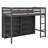 62.2''H Wooden Loft Bed with Storage Shelves,Space Saving Design Bed with Built-in Ladder-94422987-94422988