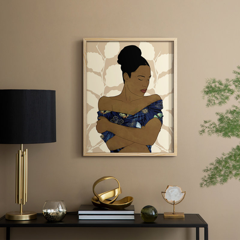 «Ethnic Beauty II», reproduction encadrée - bois massif, H 30 po x l 24 po