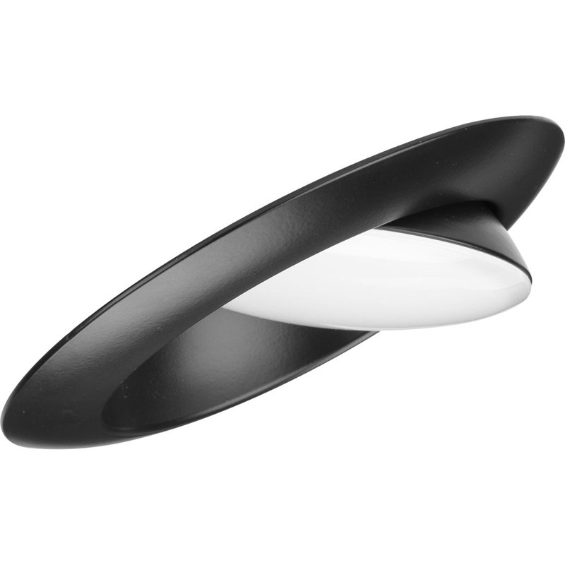 Black Aluminum 4-Inch Adjustable Eyeball LED Recessed Trim