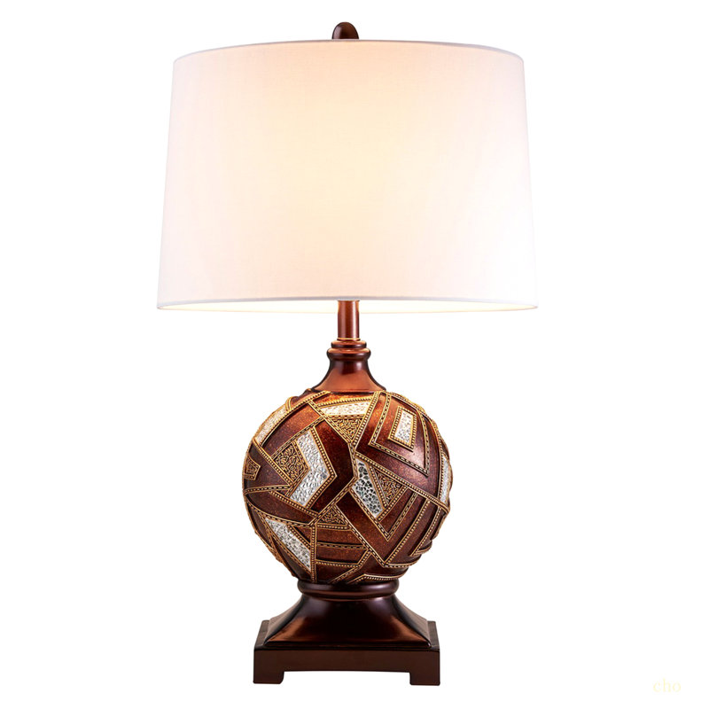 29.75" Tall Polyresin Table Lamp, Polymosaic Design
