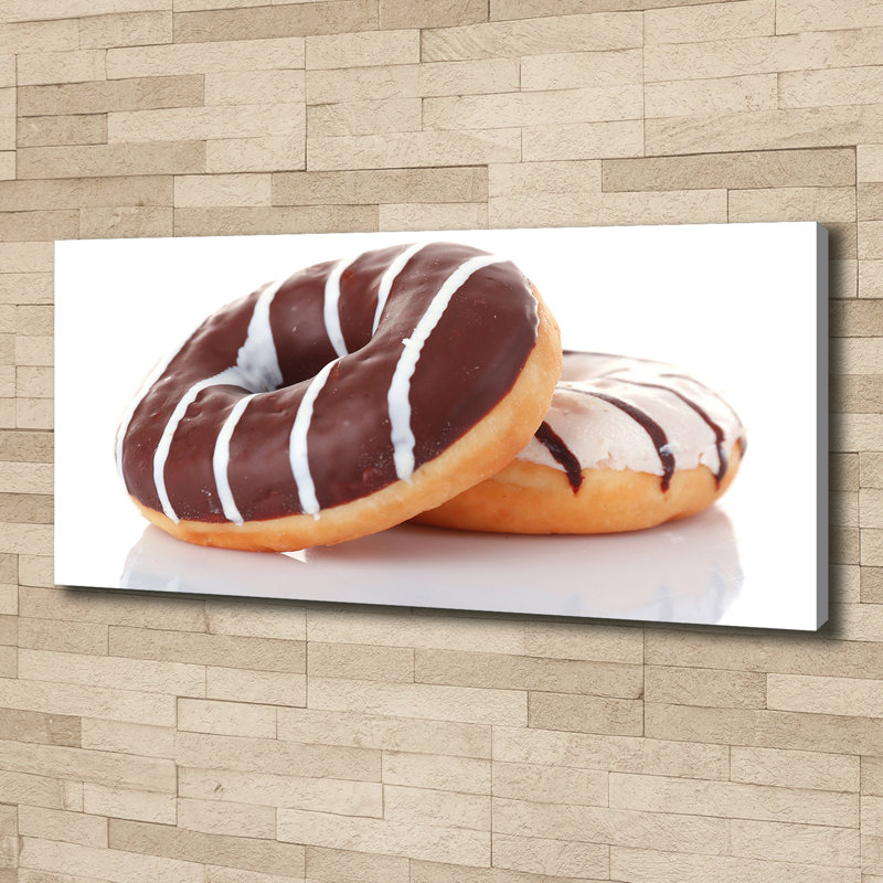 Donuts With Chocolate - Wrapped Canvas Print