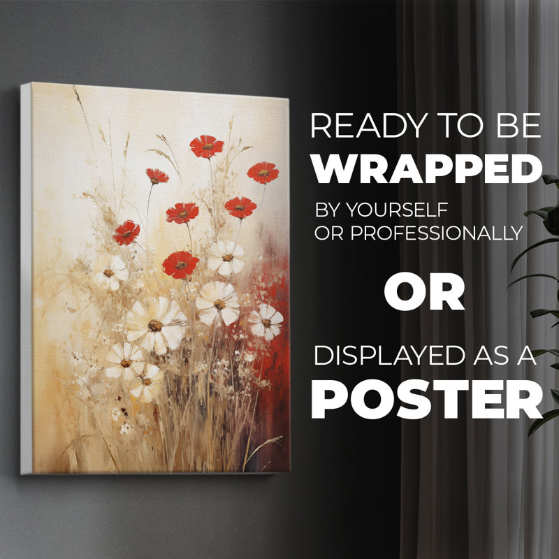 FLORAL Series CECLII - Impression sur toile seulement - NON CADRE, H 27 po x l 18 po