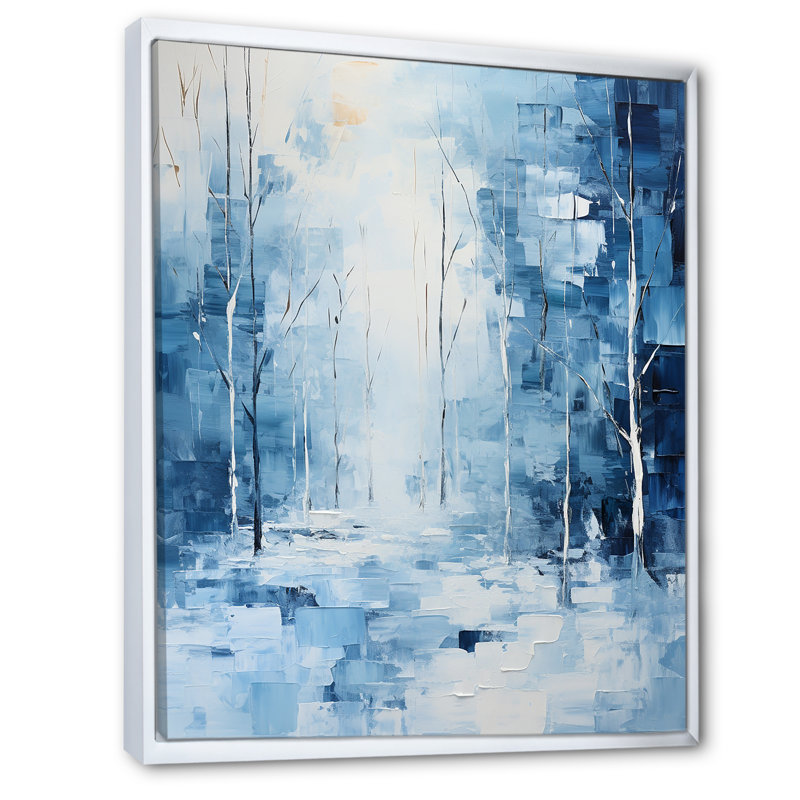 Snow Winters Solitude II - impression, H 20 po x l 12 po x P 1 po, Cadre flottant blanc