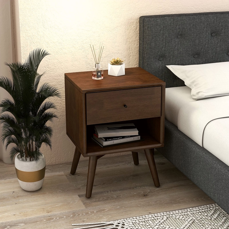 Table de chevet de style moderne Mid-Century