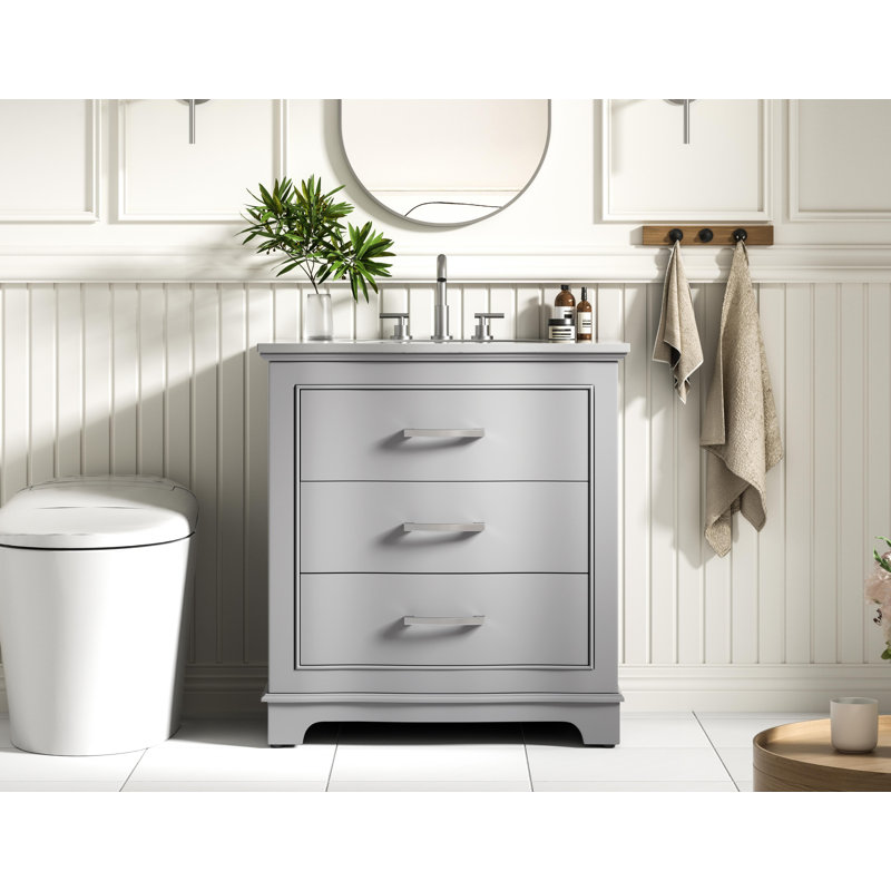 Knox 30 inch Single Bathroom Vanity, Gray
