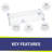 11 lb. 35.5 " Rectangle Glass Frame Guard