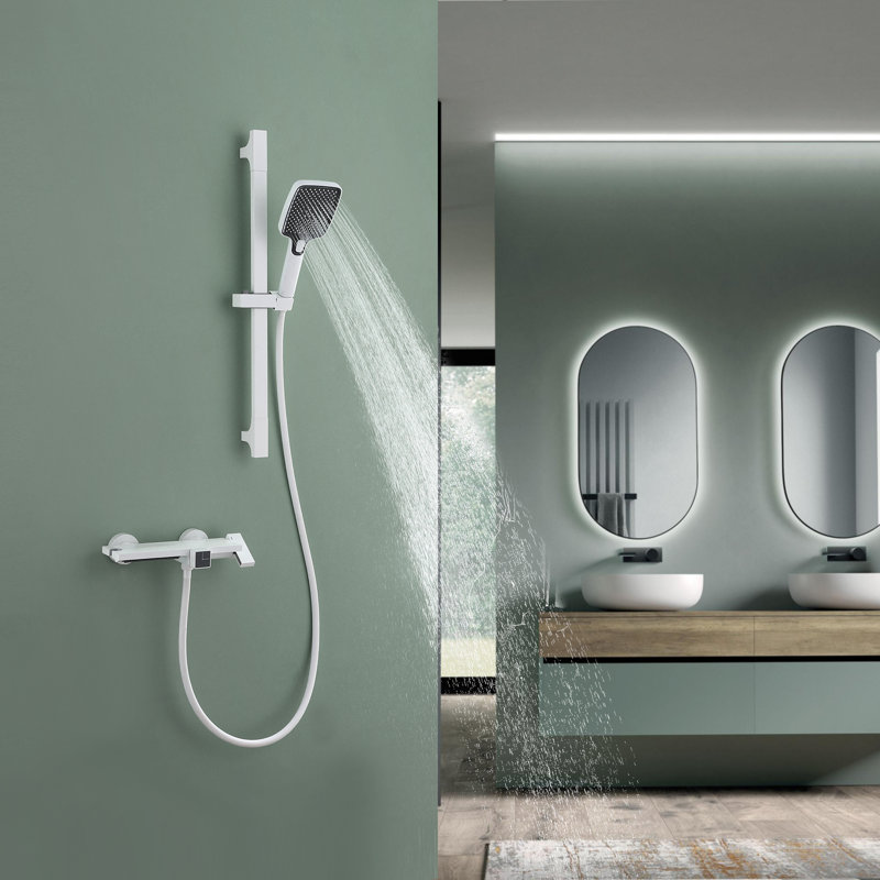 Bathroom Tub Spout with Diverter, White