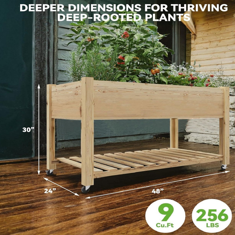 Elevated Planter, Natural