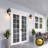 2 Pack Dusk to Dawn Outdoor Lights for House, Black Exterior Lighting Fixtures