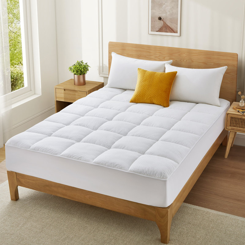 Surmatelas en duvet synthétique avec tissu rafraîchissant PCM, Simple