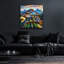  «Viper Snake Rattlesnake» par Pedro Gavidia, art mural en verre acrylique, 36 po x 36 po-1065385183