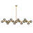 17-light Modern Linear Black And Gold Mid Century Chandelier For Dining Room