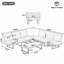 Ensemble de conversation pour canapé modulaire d'extérieur