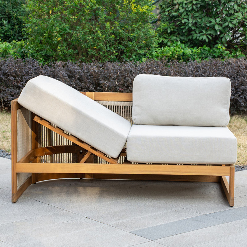 Ensemble de conversation de patio pour 6 personnes avec coussins Acacia