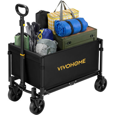 300 Lb. Capacity Collapsible Lightweight Portable Garden Cart With All-terrain Wheels