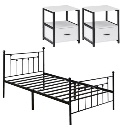 Ensemble de chambre configurable avec lit plateforme 3 pièces Kempst