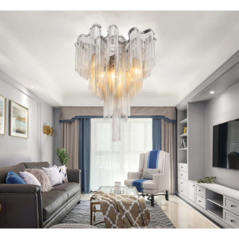 LED Flush Mount, 47" H x 39'W x 39"D