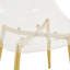 Fauteuil transparent confortable et confortable pour les repas - expérience relaxante Élégant siège à pieds en métal doré Design chic