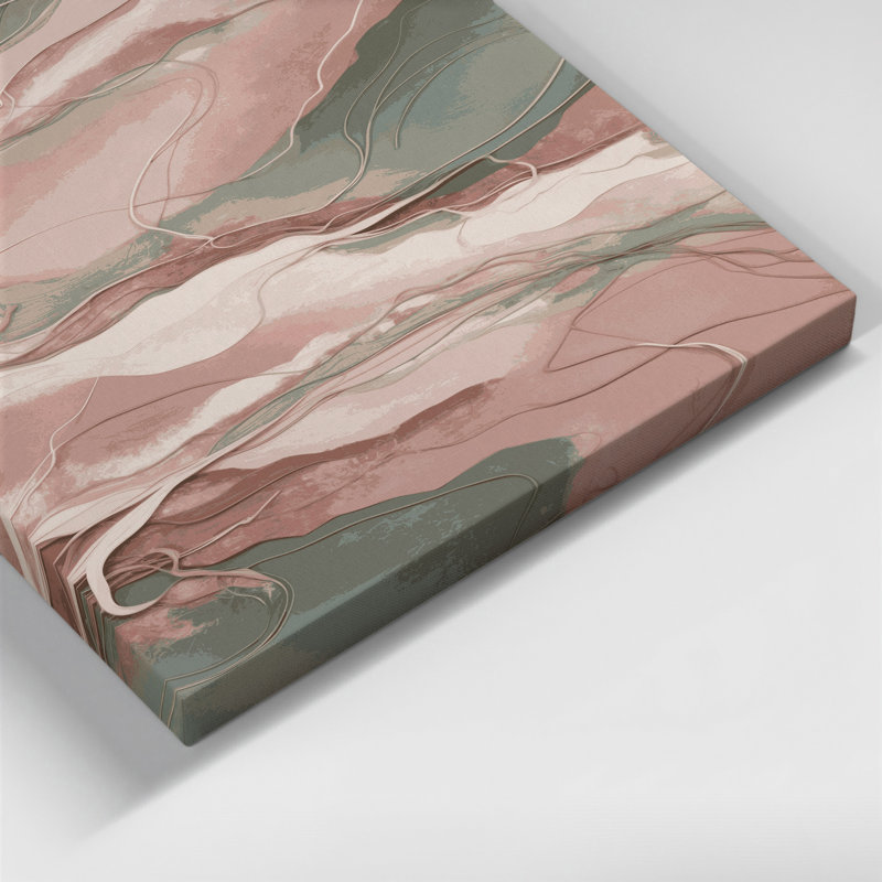 «Abstract Landscape 91», art mural sur toile brune, H 18 po x l 12 po