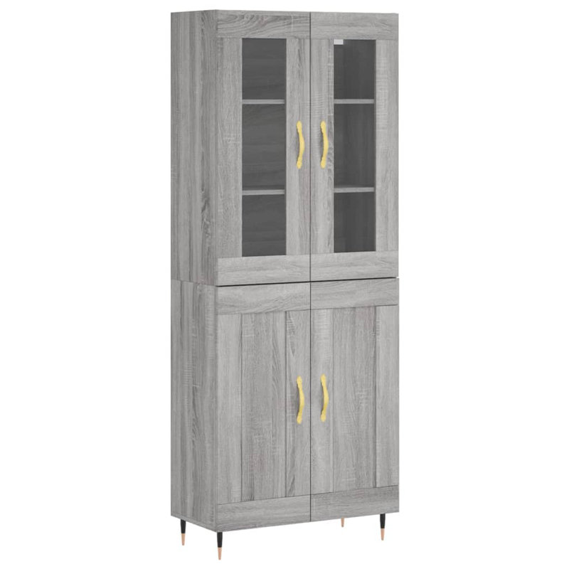 Ilano Display Cabinet, Grey Sonoma