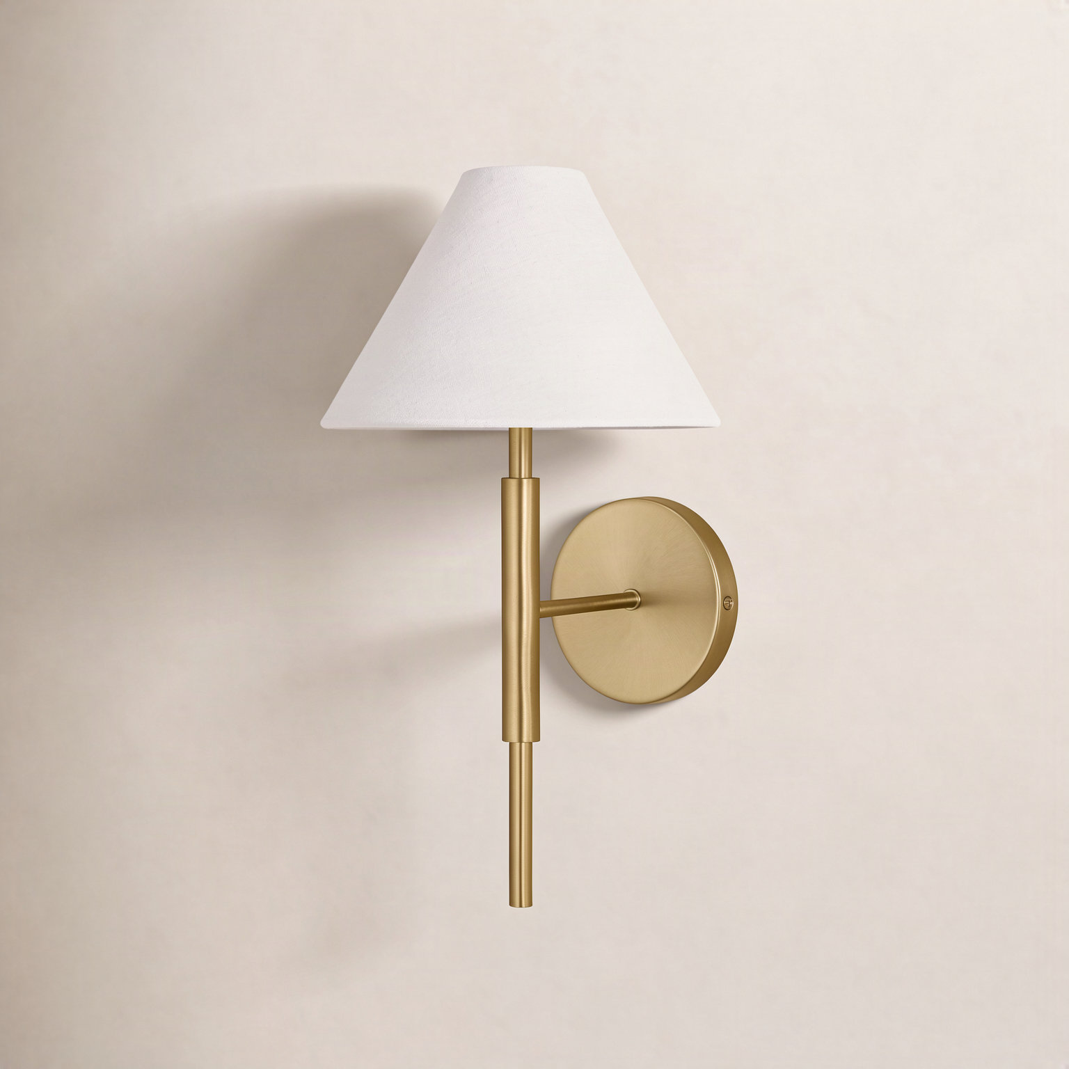 Porteau Single Light Bath Sconce, Satin Brass