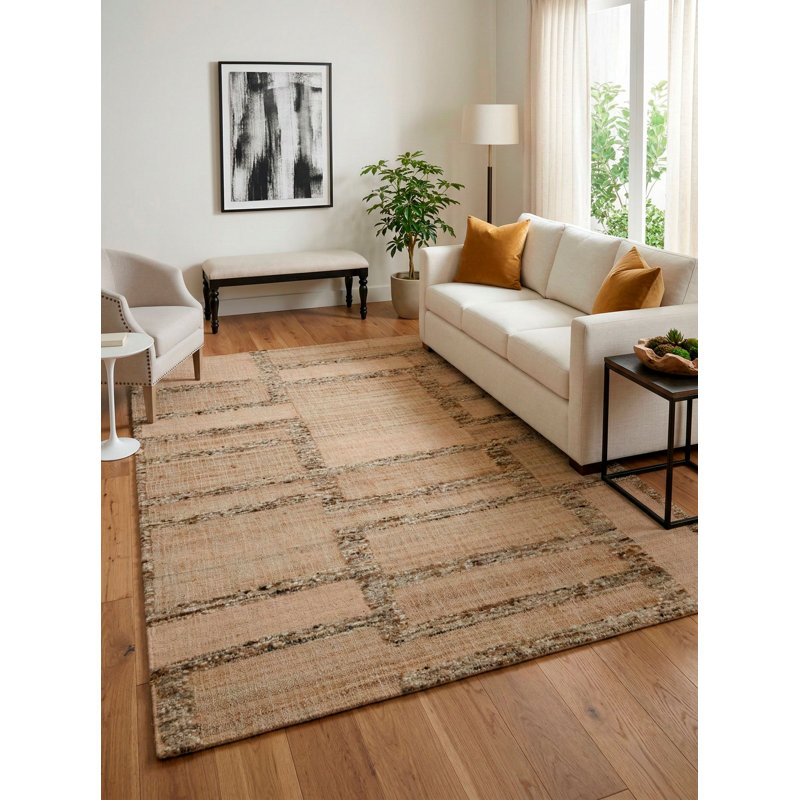 Aquila Area Rug in Natural Tan, Rectangle 9' x 12'