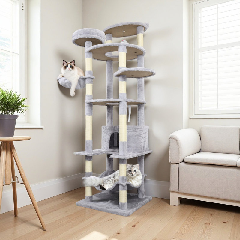 Tour pour chat Cy13 Grey, Gris clair