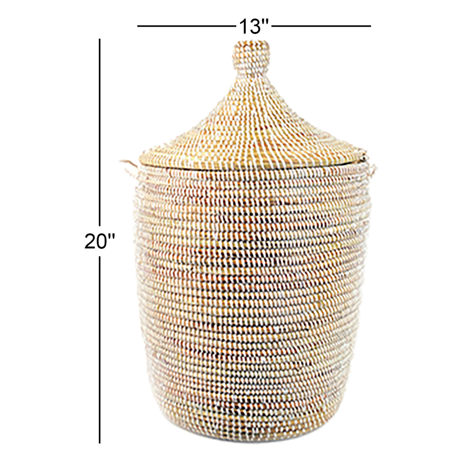 Senegalese Handmade Seagrass Decorative Basket 1