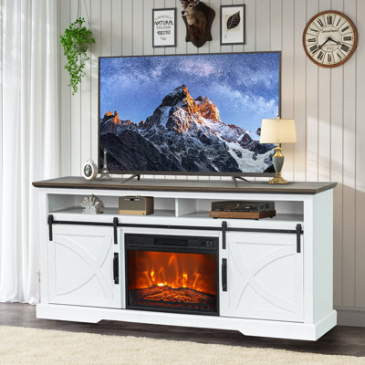 Patrizi 68" TV Stand With Electric Fireplace, Modern Entertainment Center, Media Console For TVs Up To 78"