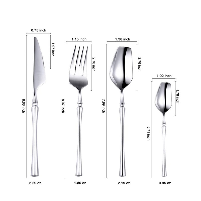 Ensemble de couverts Demi-Mai, service pour 4, Argent