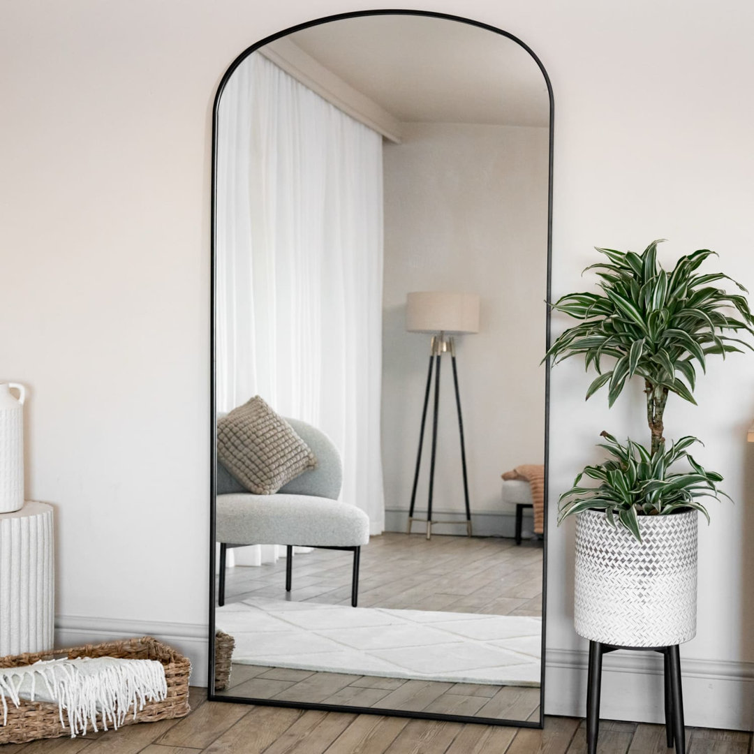 Pagazzi Black Yoko - Full Length Metal Gentle Arch Mirror - 180Cm X 90Cm - Image 3