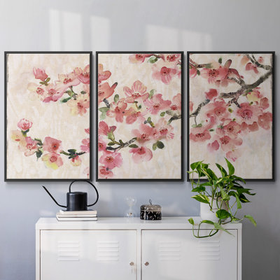 Composition de fleurs de cerisier I - Toile encadrée multi-pièces