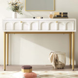 Wood Console Table with 2 Drawers ,Four Legs