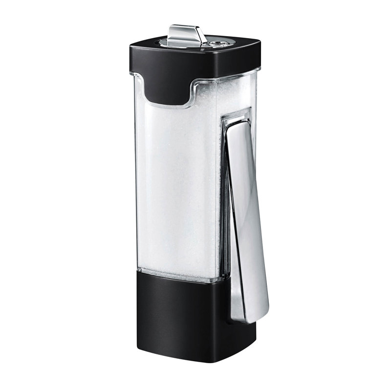 Harlan Sugar Dispenser with Lid, Black/Chrome