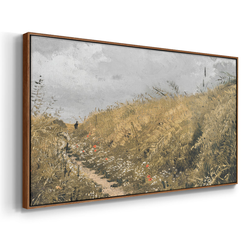 Série paysage - MCLXVII - Toile tendue avec châssis encadré - Prêt à être accroché, Noyer, H 17 po x l 33 po