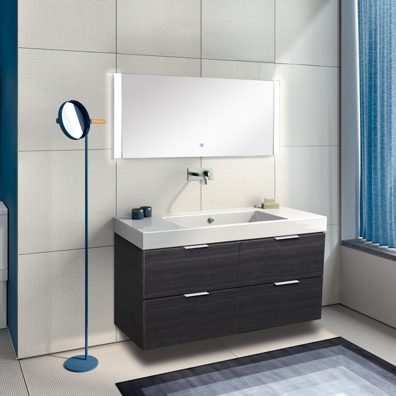 Miroir à fixation murale del-rétroéclairé Lorelei, H 24,02 po x L 47,24 po
